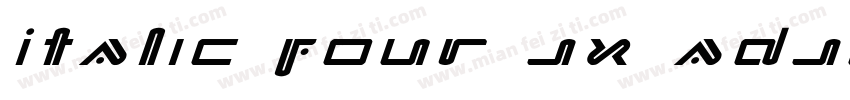 Italic four jx adjust字体转换